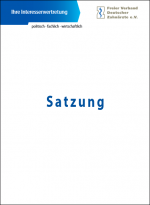 Satzung des FVDZ e.V. Cover Satzung des FVDZ e.V.